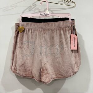 Juicy Couture Large 2 Pack Shorts Velvet Velour Sleepwear Black/Light Brown